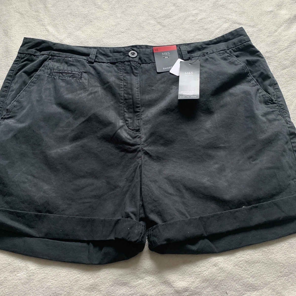 Ladies black hotsell shorts size 18