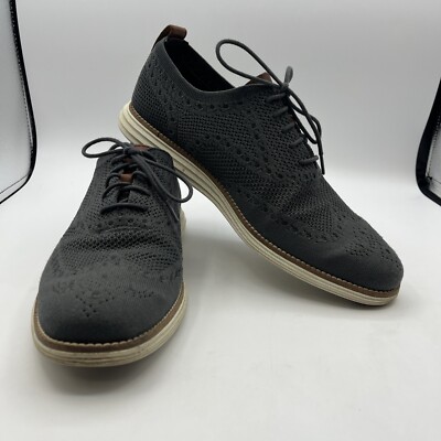 Cole Haan OriginalGrand Wingtip Shoes Mens 10 Stitchlite Gray Casual Knit Men main image 3