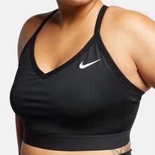 Women's Nike Indy Dri-FIT Low Impact Sports Bra Size Plus 1X Color Black