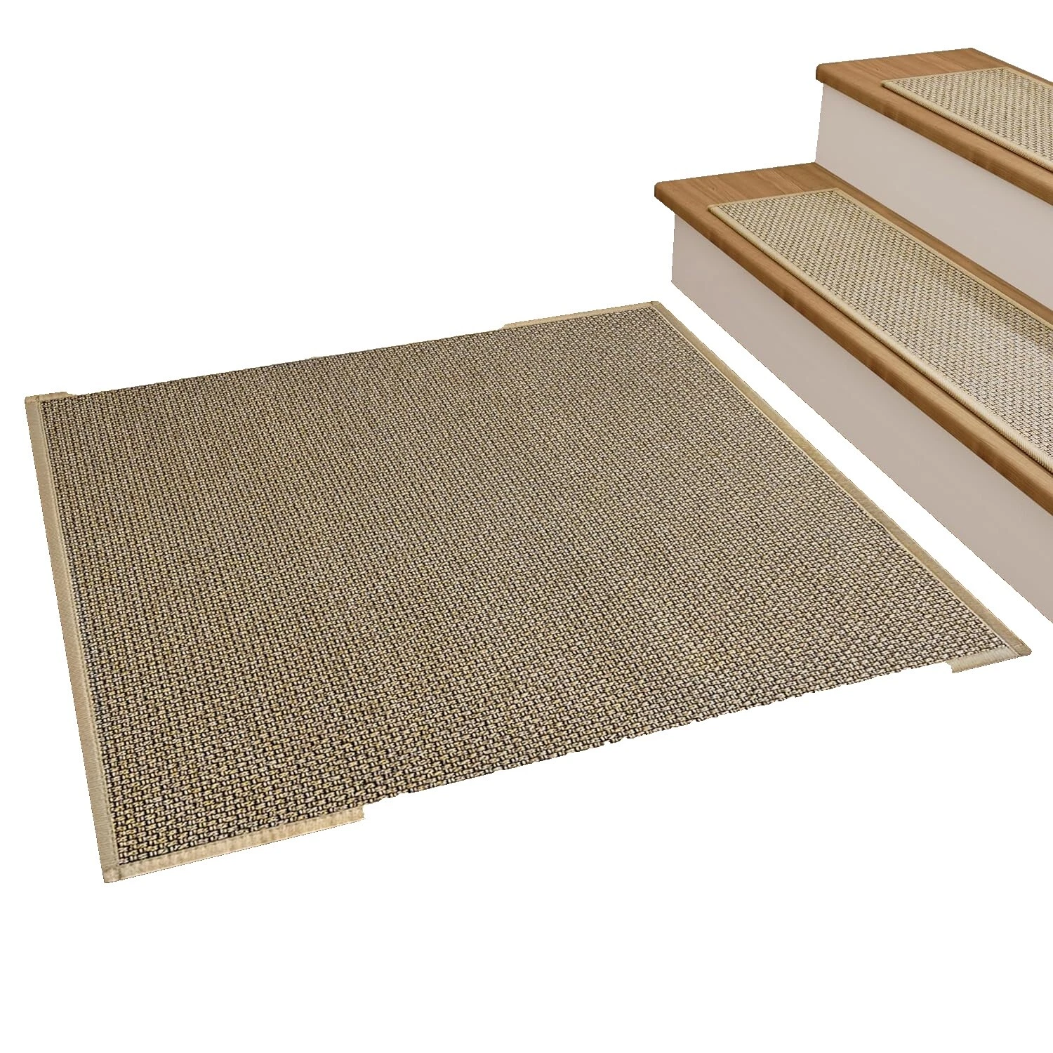 Caucho sólido marrón Alfombras de escaleras