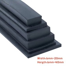 Black Solid NBR Rubber Sealing Strip Square Bar For Cabinet Door Seal Oil-Proof