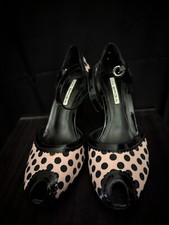 Via Spiga Women's Open Toe Strap Stiletto Black High Heels Size7.5 New