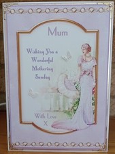 HANDMADE ART DECO PERSONALISED MOTHER'S DAY CARD GRACEFUL LADY IN LILAC 2025