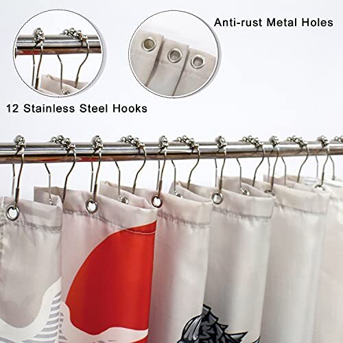 DESIHOM Funny Shower Curtain Set Fun Anime Monster Shower Curtains for Bathro... - Picture 4 of 7