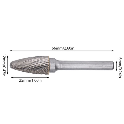 Double Cut Burrs File FX1225 Double Cut Burrs File YG8 Alloy Arc Round Head - Picture 5 of 12
