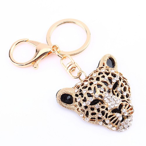 New Rhinestone Leopard Keyring Charm Pendant Purse Bag Key Ring Chain Keycha LLI - Picture 15 of 22