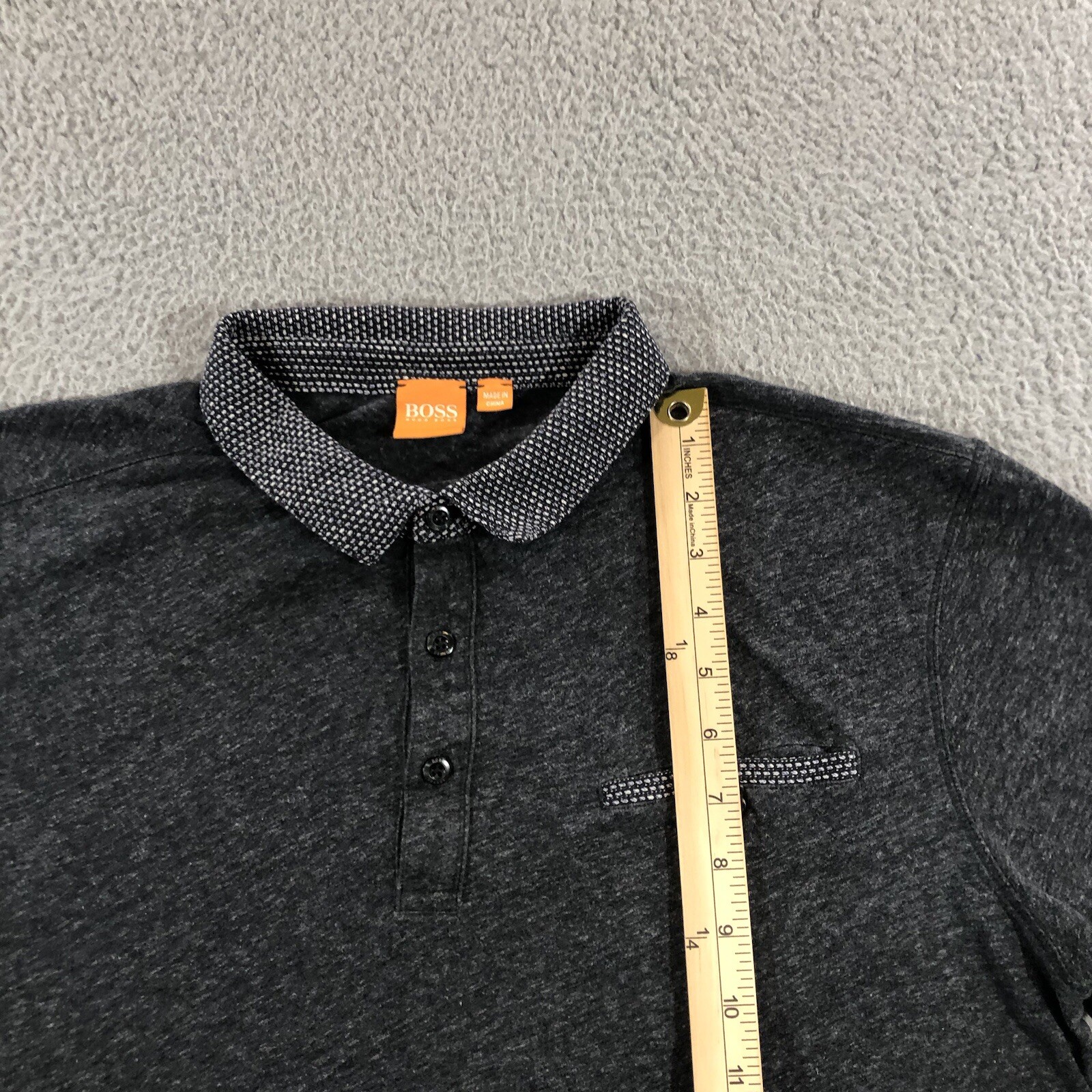 hugo boss polo Shirt Men’s XL Charcoal Gray Golf Casual thumbnail 4
