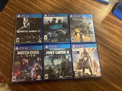 6-PLAYSTATION PS4 game lot bundle ,Destiny-Mortal Combat XL