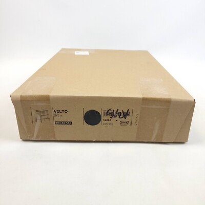 Ikea VILTO Storage Stool Wood Solid Black 17 3/4