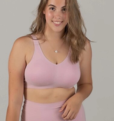 PARATUS OMNIA LAPIS Bonded Wirefree Bra In Pink Size 4XL Full Cup