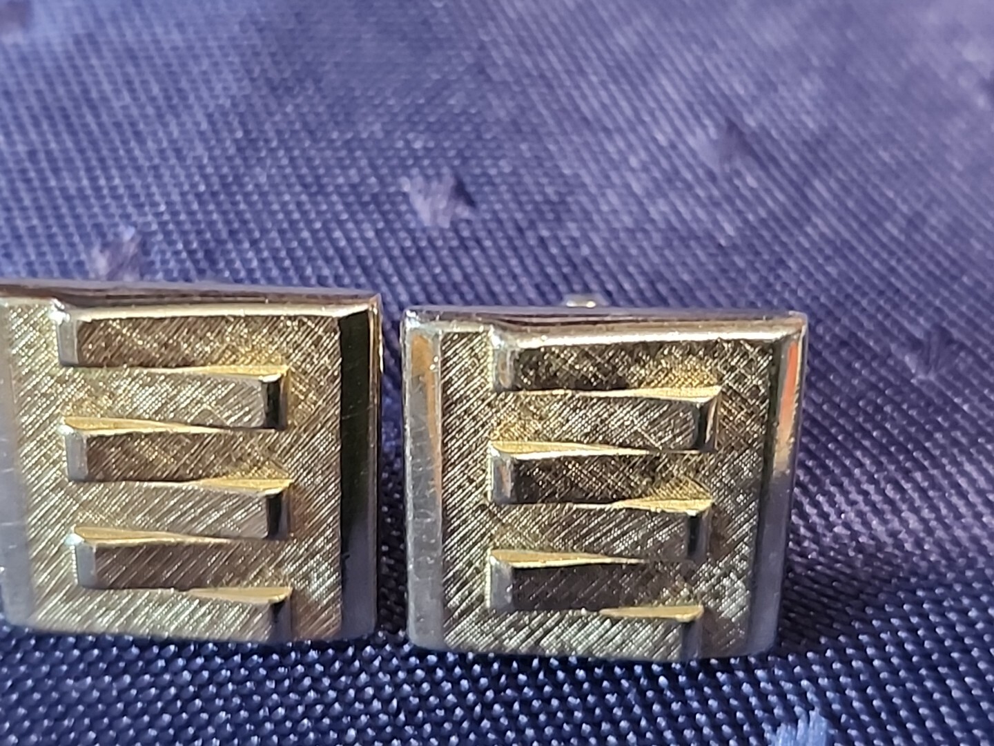 Swank Silvertone  Interlocking intertwined square… - image 6