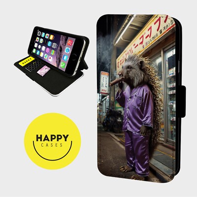 GANGSTER PORCUPINE - Kunstleder Klapp Handy Hülle Cover - iPhone/Samsung