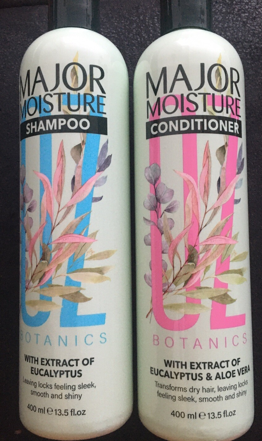 Oz Botanics Major Moisture Shampoo & Conditioner 400ml Eucalyptus Aloe Vera