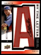 2009 Upper Deck Signature Stars USA By the Letter Autographs Chad Bettis Rookie