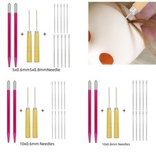 10 Needles 2 Holders 2 Awls Doll Rerooting Tools for Hair Root Making Tools