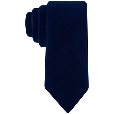 SEAN JOHN Blue Velvet Solid Pindot Tail Slim Tie