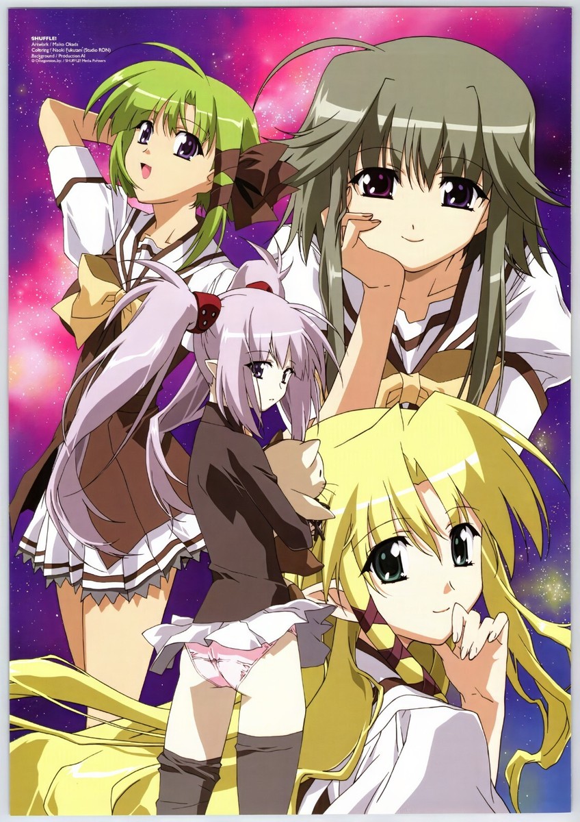 HiMERU ぱしゃこれ ぱしゃっつ shuffle Poster Print Anime Shuffle! & Mahoraba Double Sided Original 2007