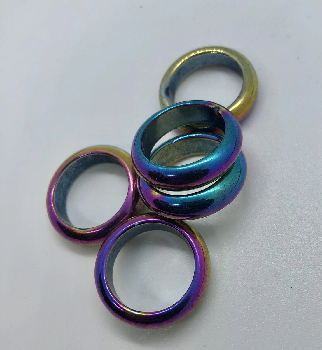 Unisex online hematite ring