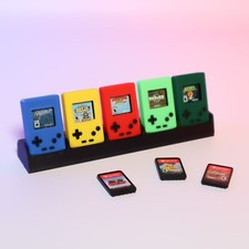 Mini Gameboy Case for Switch Game Cartridge Display Bar Holds 5 Games Retro