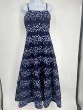 Vera Wang 12 Navy Blue Maxi Formal Dress Cocktail Wedding Guest MOB Dance Ball