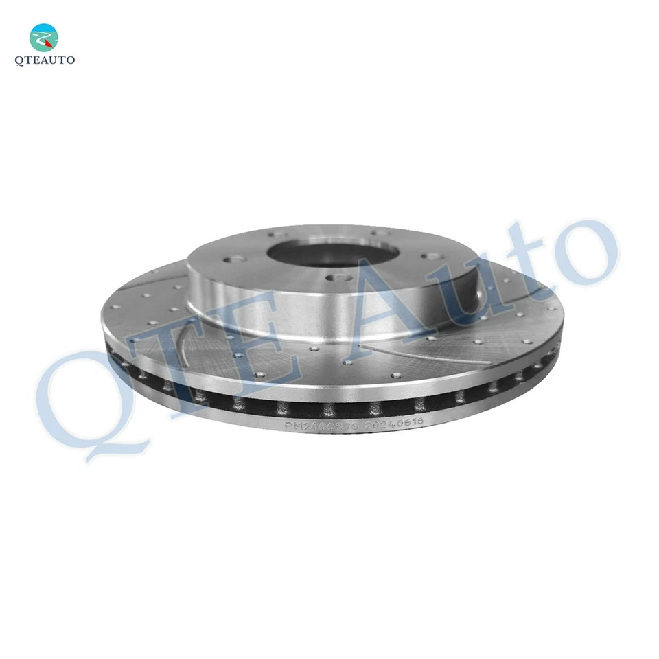 Rotores de disco de freno delanteros ranurados perforados de 307,85 mm para Ford F-150 Heritage 2004 Foto 2 de 4