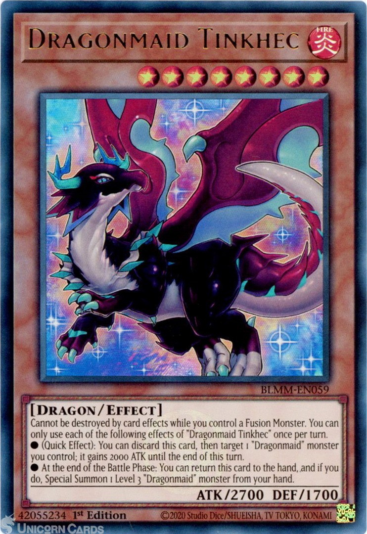 BLMM-EN059 Dragonmaid Tinkhec : Ultra Rare 1st Edition Mint YuGiOh Card
