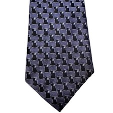 Chelsea by Robert Talbott Tie Lavender Black 100% Silk USA Made Handsewn 59x4.