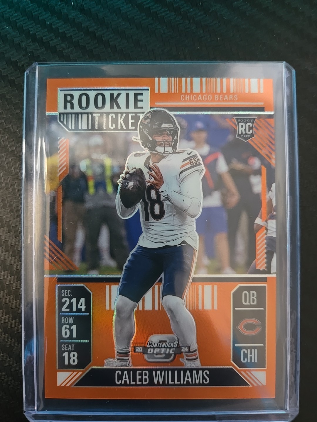 2024 Panini Contenders Optic - Rookie Ticket Caleb Williams #68 Orange /75