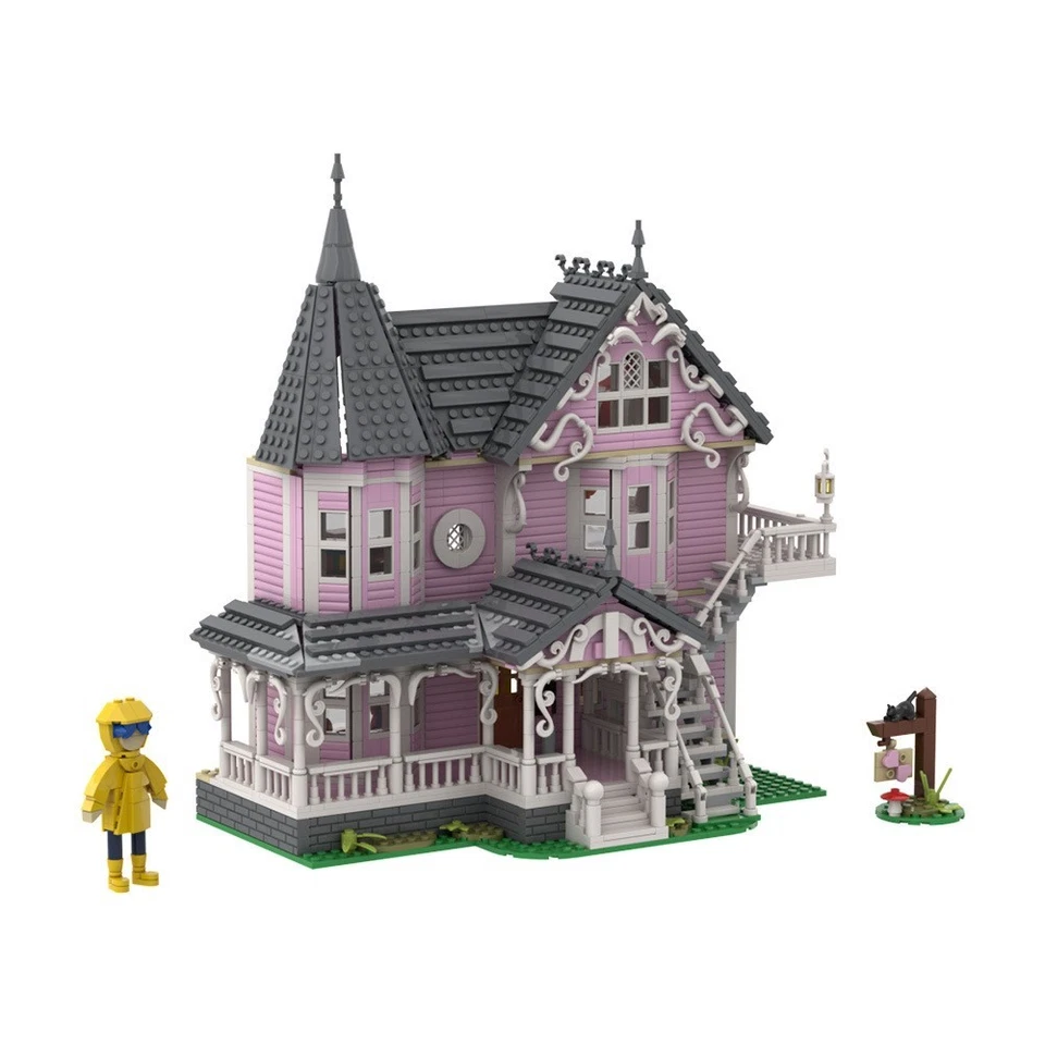 1542 PCS MOC Coraline The Pink Palace Building Set with Interior Decoration - Image 2 of 4