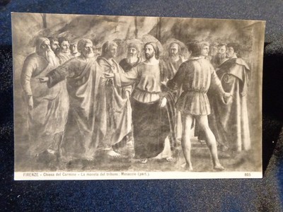 ANSICHTSKARTE ''Firenze - Chiesa del Carmine - La Moneta del Tribuno''