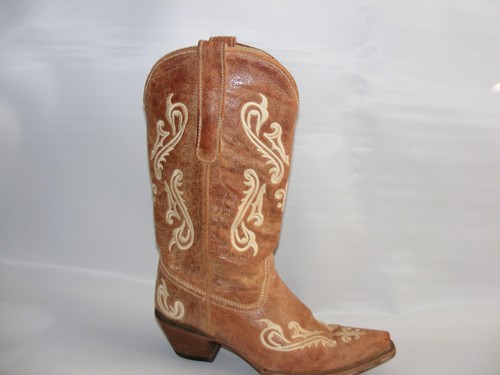 Corral Cowboystiefel Damen Größe 8 M braun R1974 Leder verziert spitz zulaufend - Bild 4 von 13