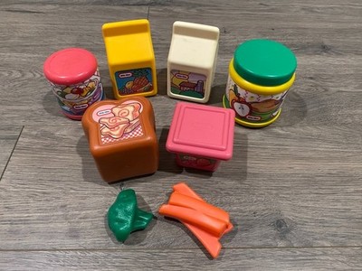 LITTLE TIKES VINTAGE PLAY FOOD ~ MILK CARTON  ~ JUICE  ~ BREAD ~ EXCELLENT!!