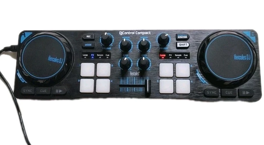 Hercules DJControl Compact Mobile DJ Mixer Controller W USB Cable New *No Box - Image 2 of 4