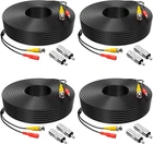 ABLEGRID 4 Pack 100ft BNC Security Camera Cable CCTV DVR Wire RCA Connectors