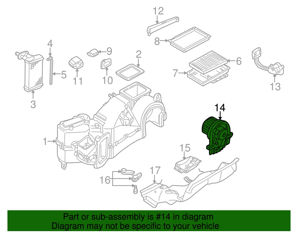 Motor soplador original Volkswagen 1J1-819-021-C Foto 2 de 3