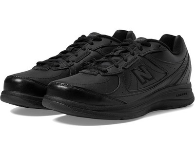New Balance  (Men's 11.5 EXTRA WIDE) 577v1 Leather Walking Shoes in Black/Black