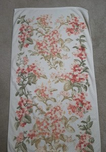 Ralph Lauren Floral Diamond Textured Bath Towels 49"x26" Set Of 2