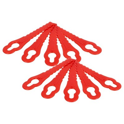 10 Messer Klingen für Einhell RG-CT 18/1 GE-CT 18 Li Kit Rasentrimmer rot