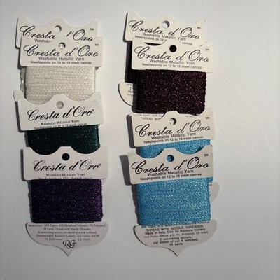 Rainbow Gallery - CRESTA D'ORO - Needlepoint Thread - NEW - 5 colors - you pick