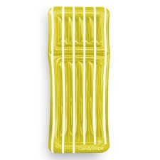 In The Swim Yellow and White Stripe Inflatable Lounger Pool Float   Comfortable