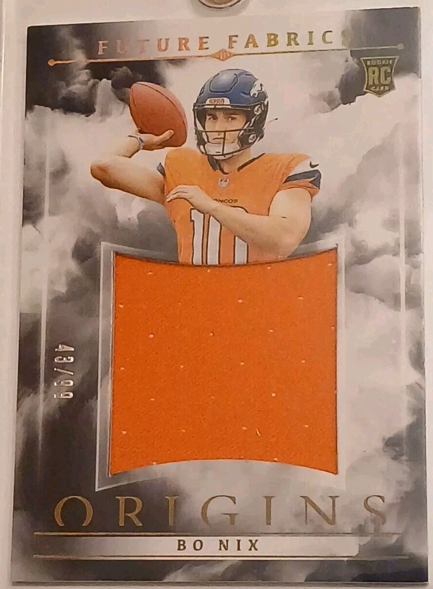 Bo Nix Panini Origins Future Fabrics #FFBNI Base