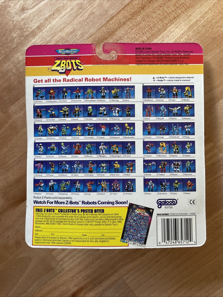 Micro Machines Z-Bots Robot Machines 3-Pk Samur Tallon 1993 MOC | eBay