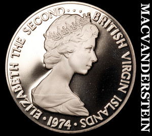 British Virgin Islands: 1974 Fifty Cents - Choice Gem Proof  Lustrous  #L2109