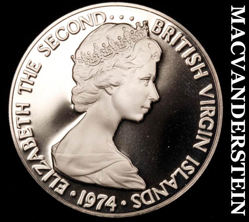 British Virgin Islands: 1974 Fifty Cents - Choice Gem Proof  Lustrous  #L2109