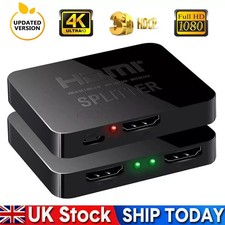 HDMI Splitter 1 Input 2 Output 4K HD Dual Output Adapter Cable 1 In 2 Out UHD