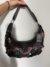 Ed Hardy Edgy Studded Hobo Bag With Wide Strap and Charms, Y2K, NEW