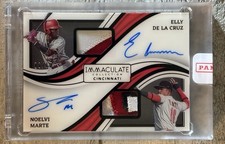 2023 Immaculate Baseball Elly De La Cruz/Marte Dual Material Signatures SP #6/10