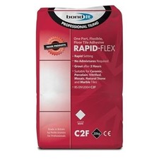 Bond It Rapid-Flex Tile Adhesive Rapid Fast Setting Floor Wall Ceramic - 20kg