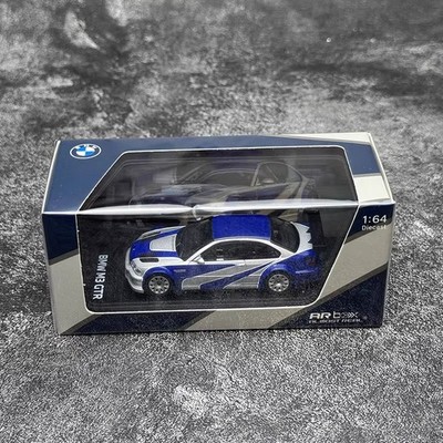 AR box 1/64 BMW E46 M3 GTR Need for Speed Assembly Diecast Model Car Blue silver