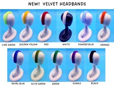 HATS FIT BARBIE & ALL FASHION DOLLS DESIGNER VELVET HEADBANDS